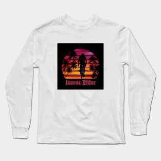 Cycling Sunset Rider Long Sleeve T-Shirt